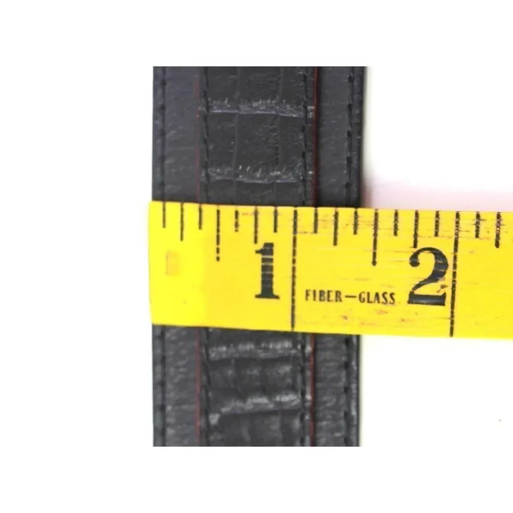 Gianni Versace BLACK REAL LEATHER 1 3/8
